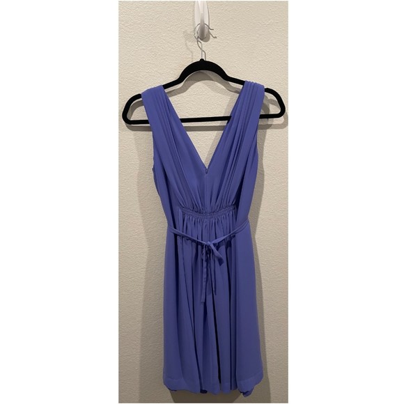 HD IN PARIS Empire Periwinkle Sleeveless Lilac V-Neck Mini Dress - Picture 4 of 4
